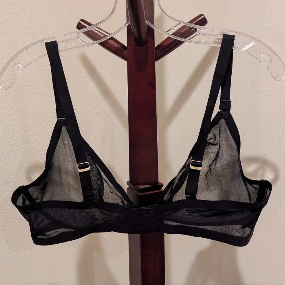 Cuup black sheer bra, size 38E - Picture 2 of 6